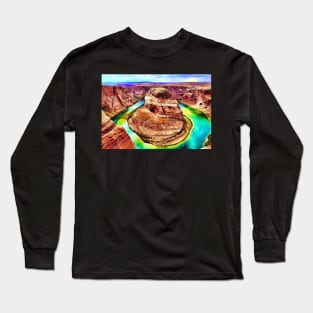 Horseshoe Bend Glen Canyon National Park Landscape Long Sleeve T-Shirt